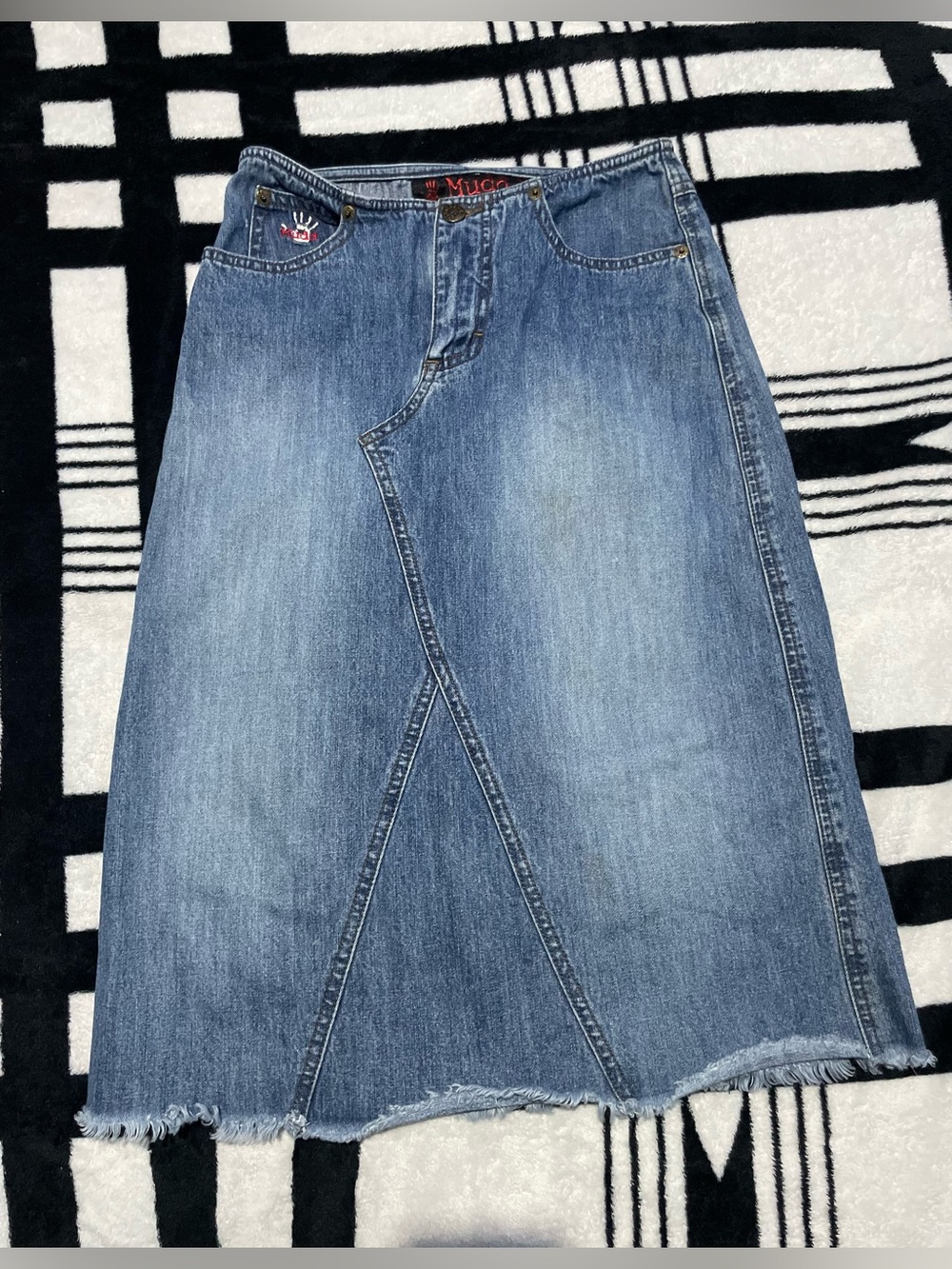 Mudd denim midi skirt